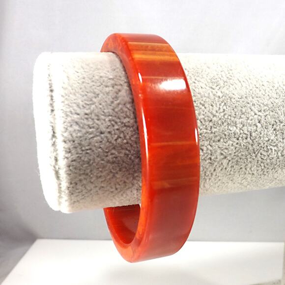 Bakelite Bangle Bracelet, Art Deco 15mm Band, 1930s Vintage Jewelry - Picture 8 of 10